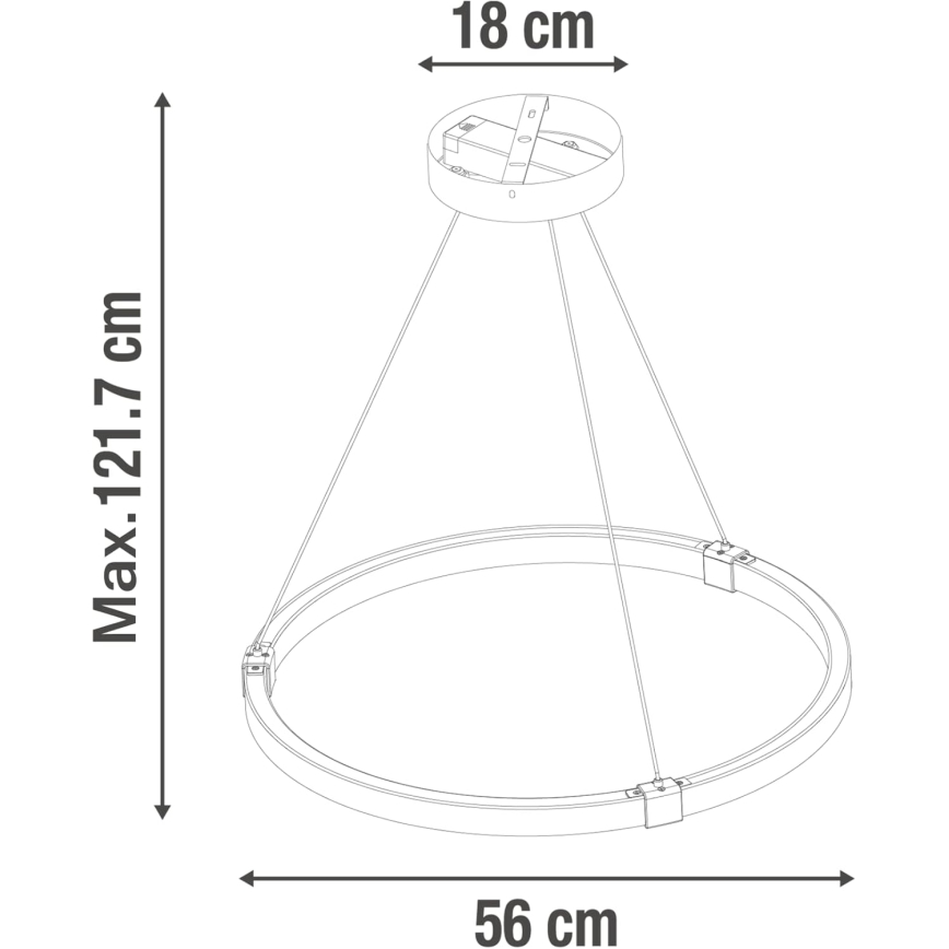 LED Żyrandol ściemnialny na lince CASSINI LED/33W/230V 2700-6500K + zdalne sterowanie