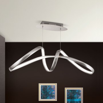 LED Żyrandol ściemnialny na lince CIRCUS LED/36W/230V srebrny