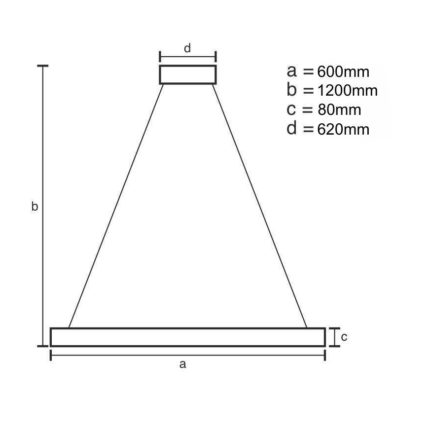 LED Żyrandol ściemnialny na lince LED/100W/230V 3000-6500K + pilot zdalnego sterowania