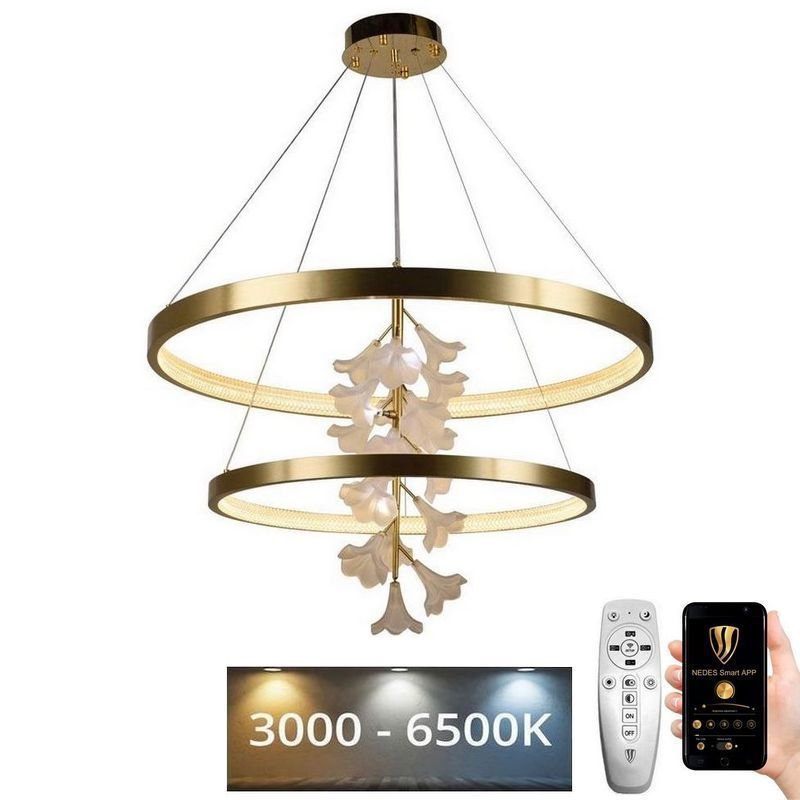 LED Żyrandol ściemnialny na lince LED/100W/230V 3000-6500K + pilot zdalnego sterowania