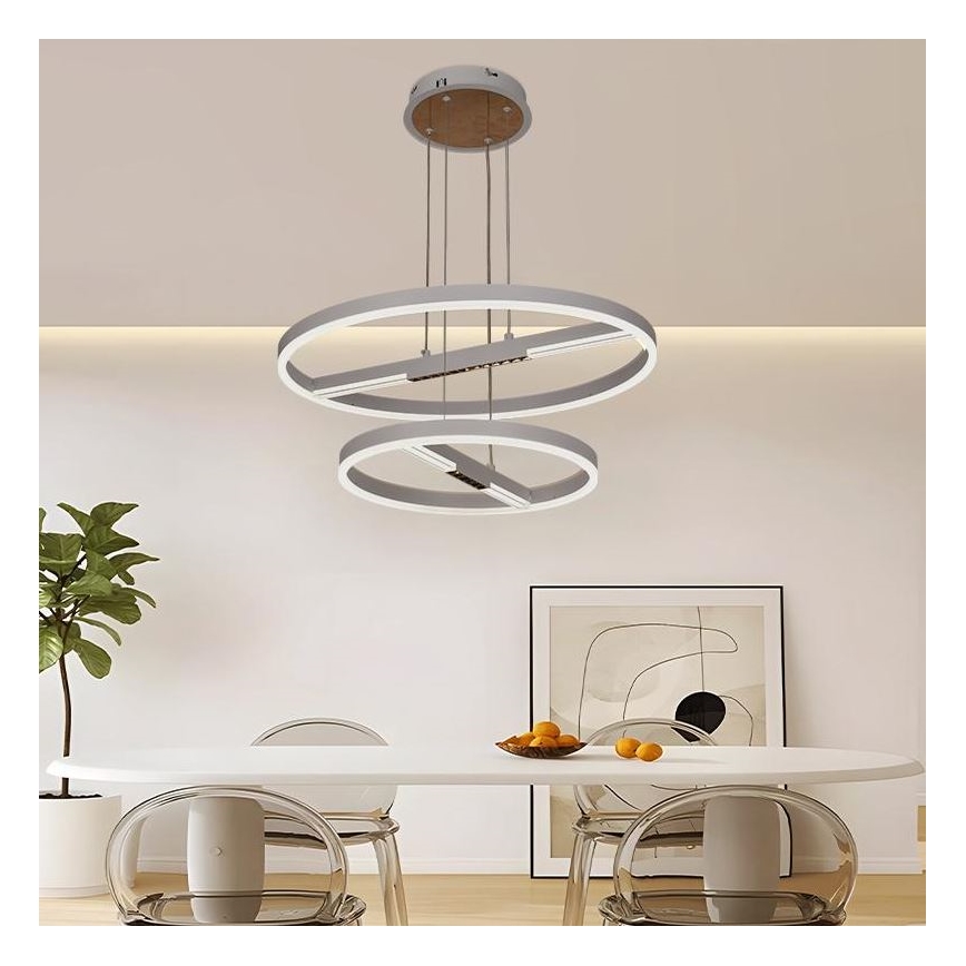 LED Żyrandol ściemnialny na lince LED/100W/230V 3000-6500K + pilot zdalnego sterowania