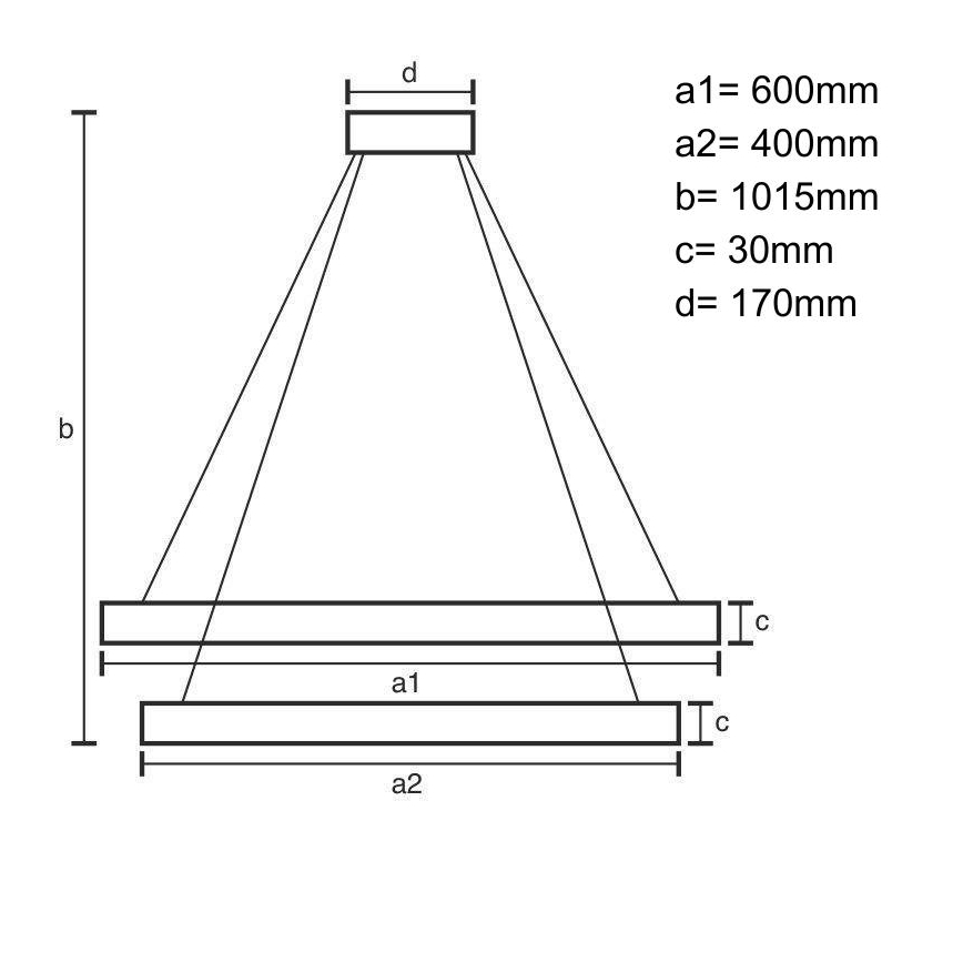 LED Żyrandol ściemnialny na lince LED/100W/230V 3000-6500K + pilot zdalnego sterowania