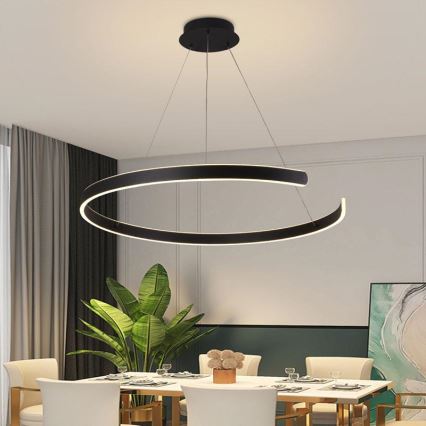 LED Żyrandol ściemnialny na lince LED/100W/230V 3000-6500K śr. 80 cm + zdalne sterowanie