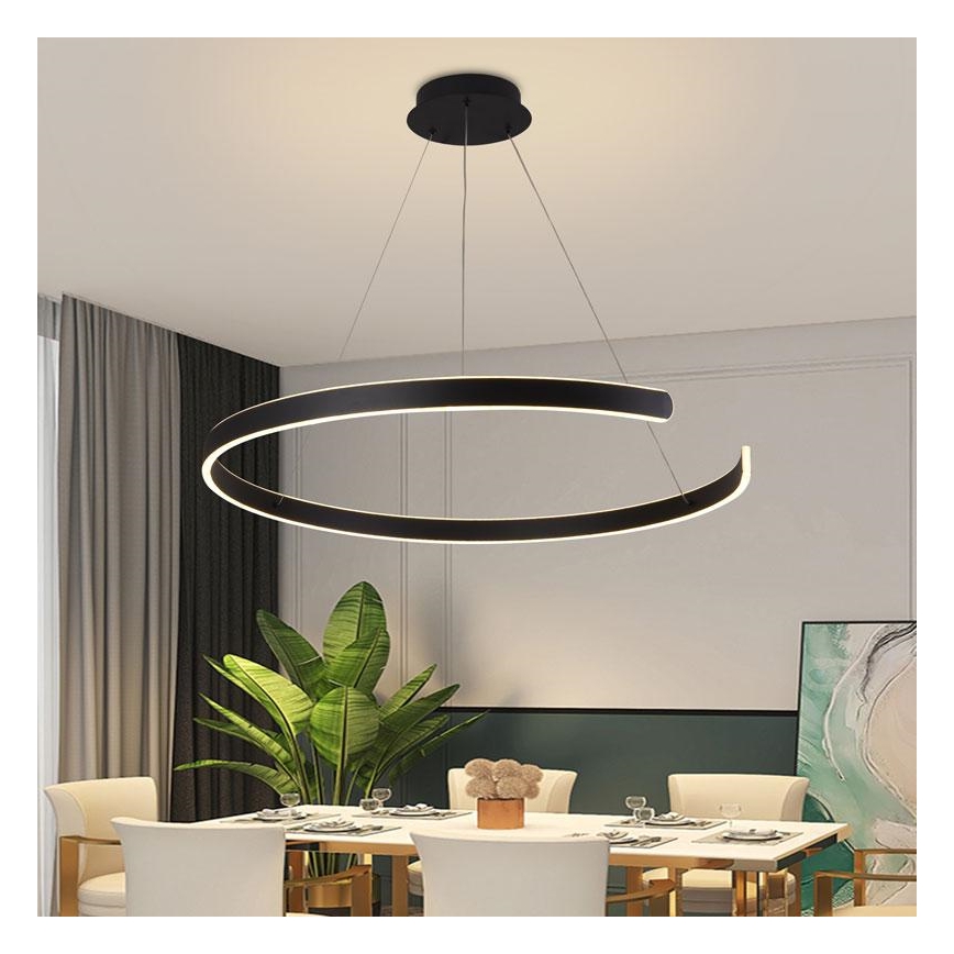 LED Żyrandol ściemnialny na lince LED/100W/230V 3000-6500K śr. 80 cm + zdalne sterowanie