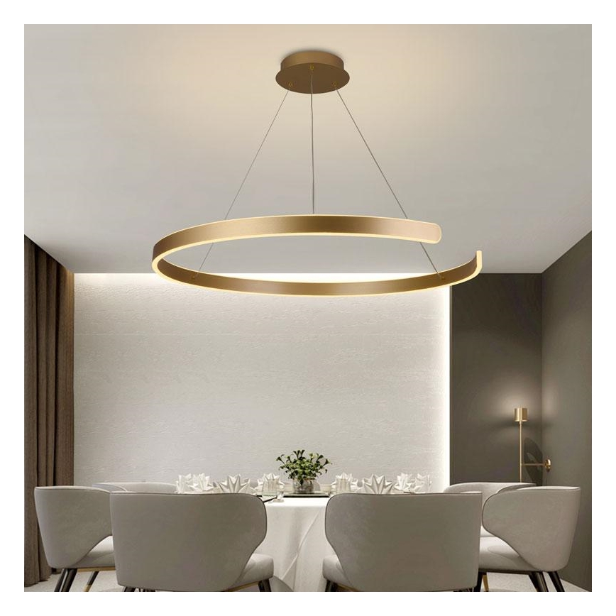 LED Żyrandol ściemnialny na lince LED/100W/230V 3000-6500K śr. 80 cm + zdalne sterowanie