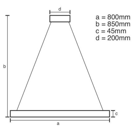 LED Żyrandol ściemnialny na lince LED/100W/230V 3000-6500K śr. 80 cm + zdalne sterowanie