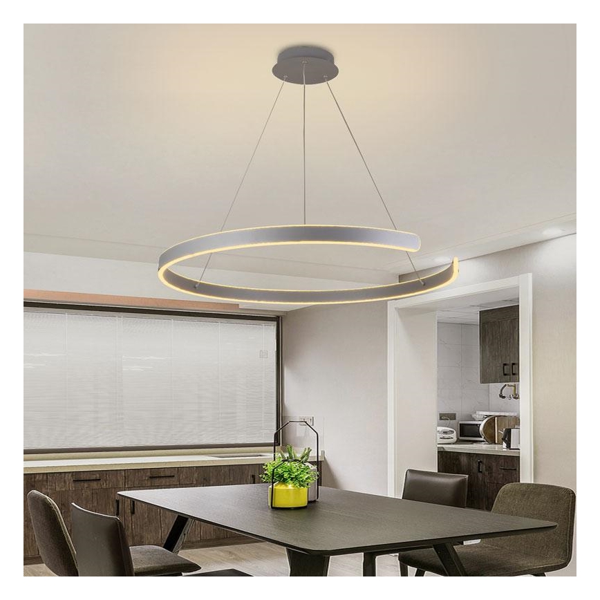 LED Żyrandol ściemnialny na lince LED/100W/230V 3000-6500K śr. 80 cm + zdalne sterowanie