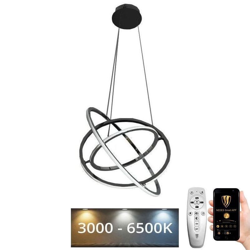 LED Żyrandol ściemnialny na lince LED/105W/230V 3000-6500K śr. 60 cm + zdalne sterowanie