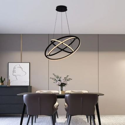 LED Żyrandol ściemnialny na lince LED/105W/230V 3000-6500K śr. 60 cm + zdalne sterowanie