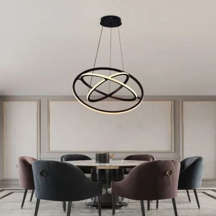 LED Żyrandol ściemnialny na lince LED/105W/230V 3000-6500K śr. 60 cm + zdalne sterowanie