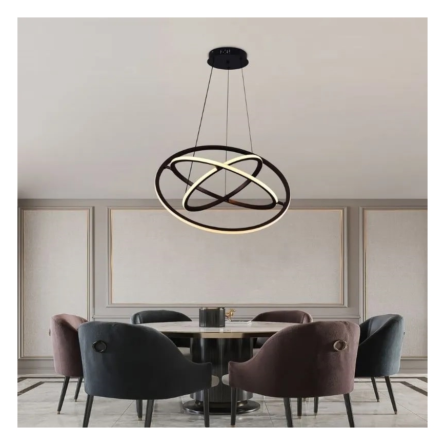 LED Żyrandol ściemnialny na lince LED/105W/230V 3000-6500K śr. 60 cm + zdalne sterowanie