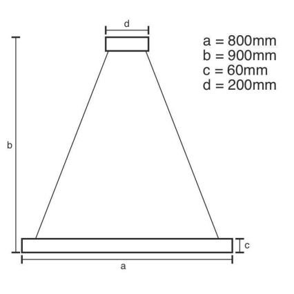 LED Żyrandol ściemnialny na lince LED/110W/230V 3000-6500K + pilot zdalnego sterowania