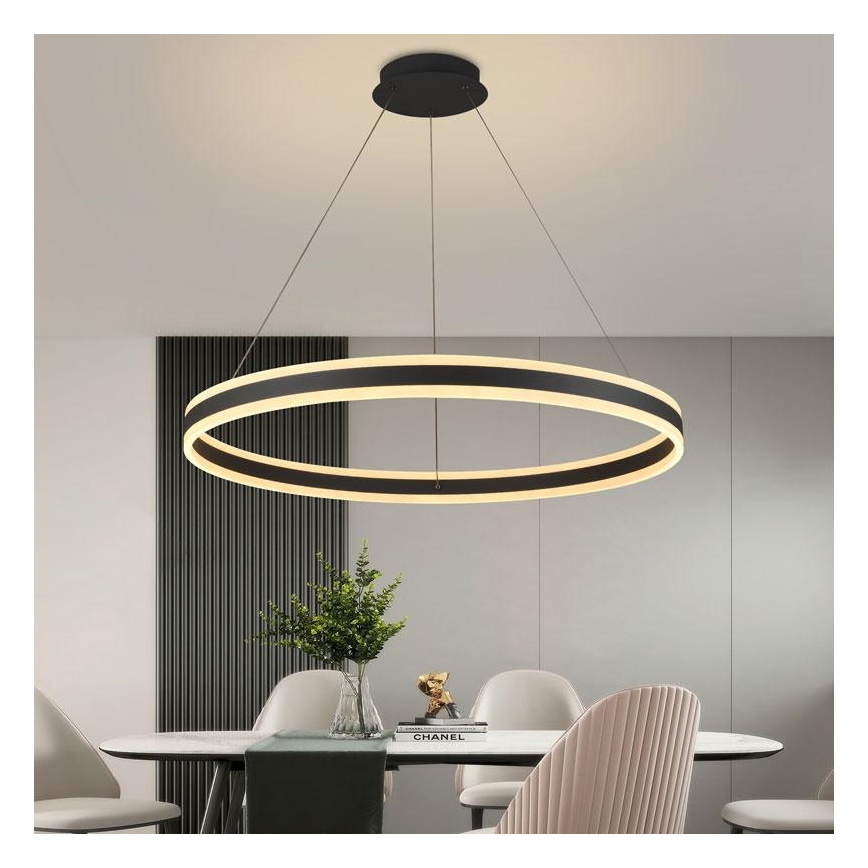 LED Żyrandol ściemnialny na lince LED/110W/230V 3000-6500K śr. 80 cm + zdalne sterowanie