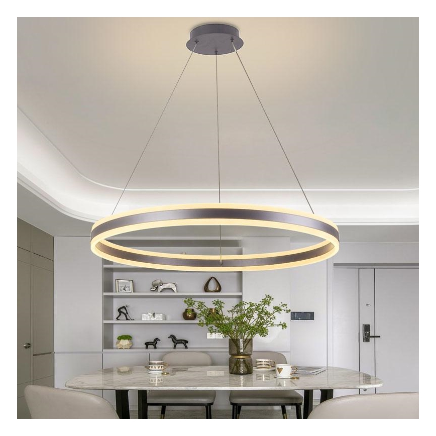 LED Żyrandol ściemnialny na lince LED/110W/230V 3000-6500K śr. 80 cm + zdalne sterowanie