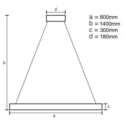 LED Ściemnialny żyrandol kryształowy na lince LED/110W/230V 3000-6500K złoty + pilot zdalnego sterowania