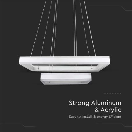 LED Żyrandol ściemnialny na lince LED/113W/230V 3000K biały