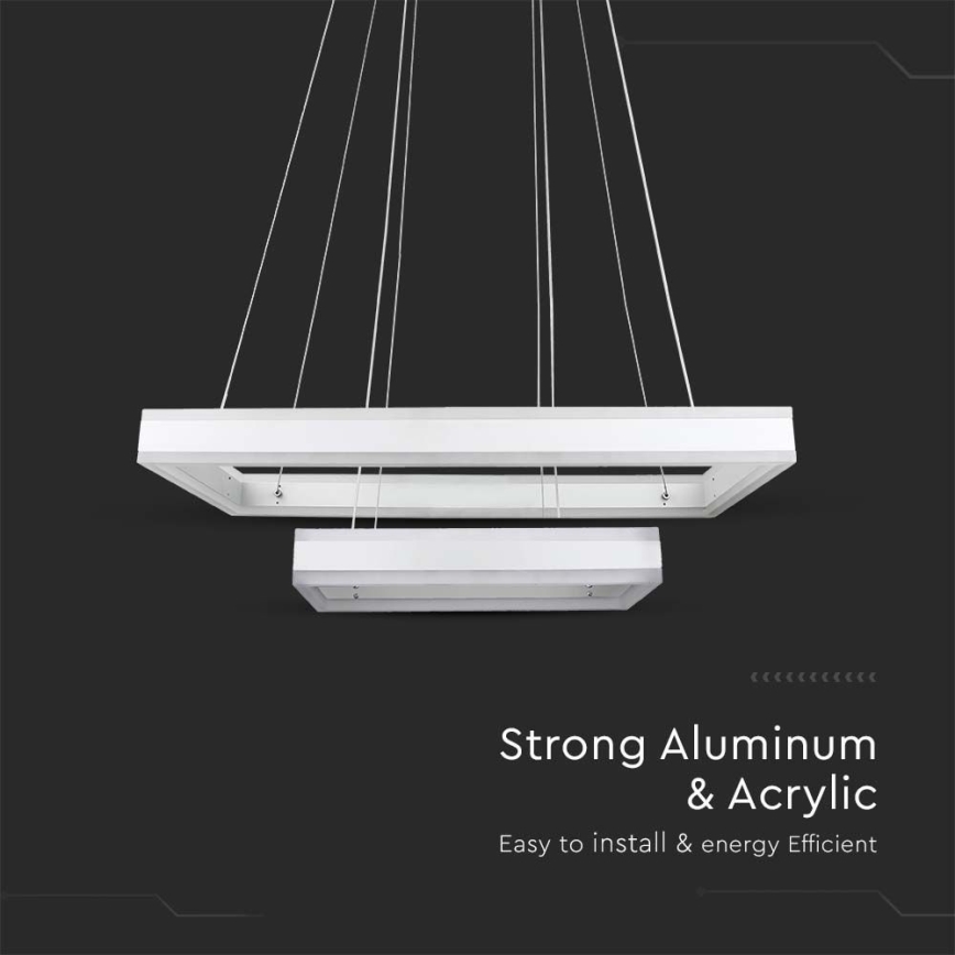 LED Żyrandol ściemnialny na lince LED/113W/230V 3000K biały