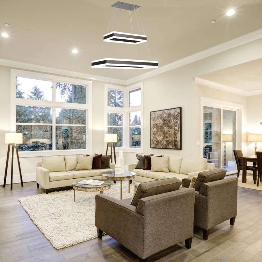 LED Żyrandol ściemnialny na lince LED/113W/230V 3000K brązowy