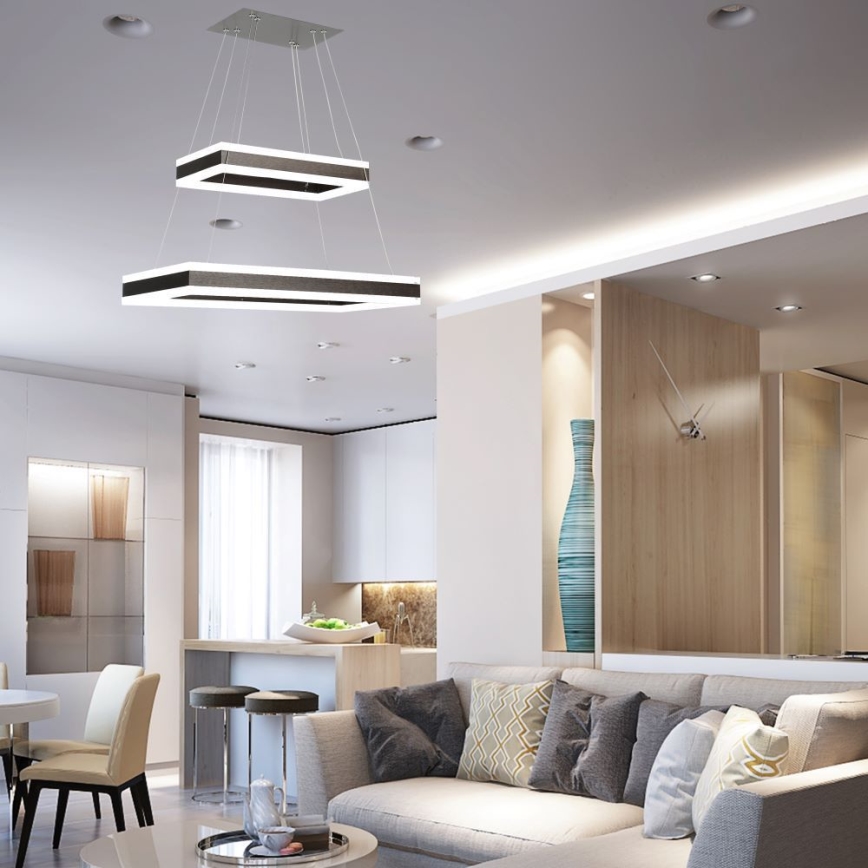 LED Żyrandol ściemnialny na lince LED/113W/230V 3000K brązowy