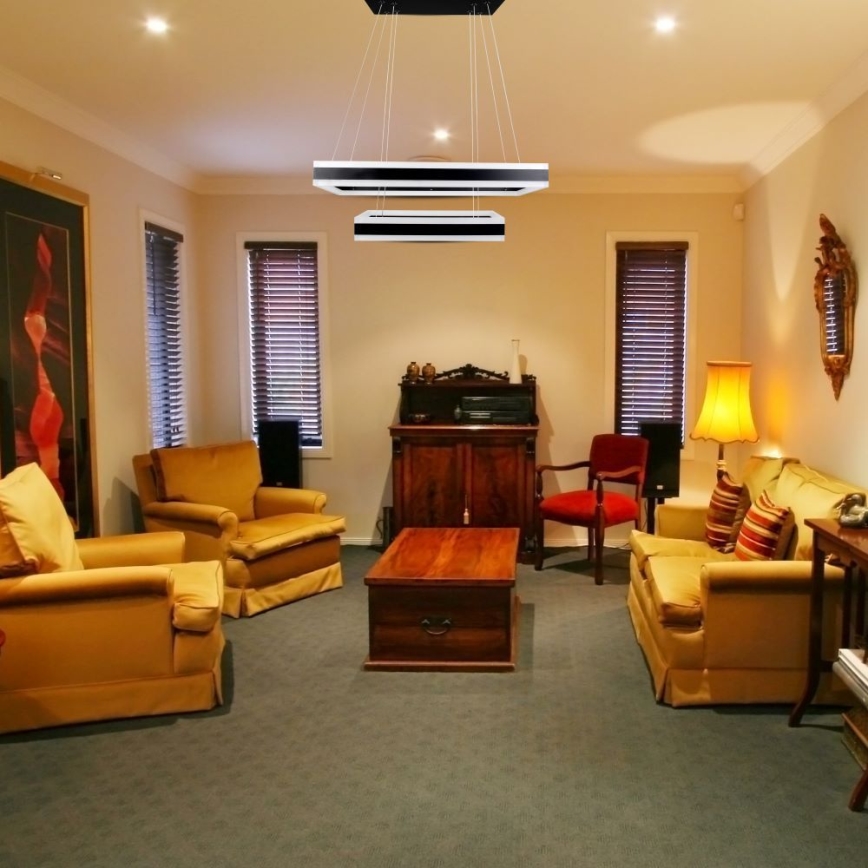 LED Żyrandol ściemnialny na lince LED/113W/230V 3000K czarny