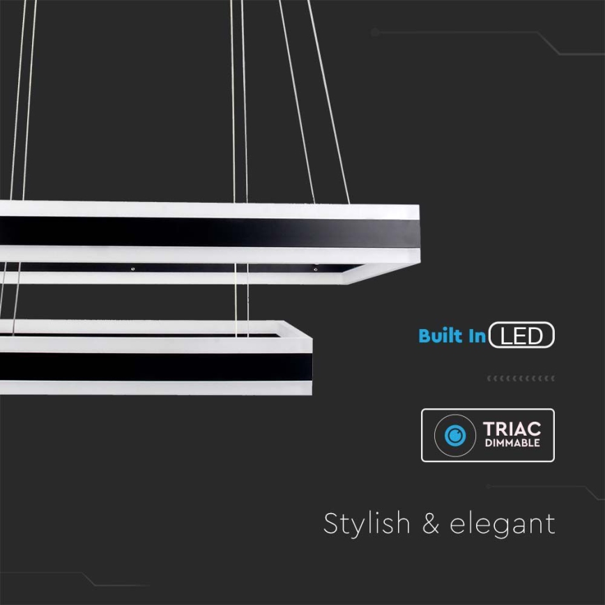 LED Żyrandol ściemnialny na lince LED/113W/230V 3000K czarny