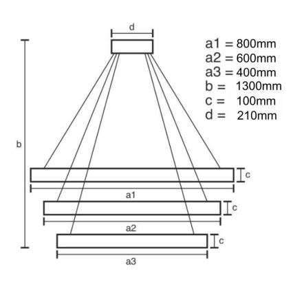 LED Ściemnialny kryształowy żyrandol na lince LED/115W/230V 3000-6500K chrom błyszczący + zdalne sterowanie