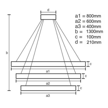 LED Ściemnialny żyrandol kryształowy na lince LED/115W/230V 3000-6500K chrom/złoty + pilot zdalnego sterowania