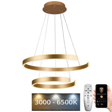 LED Żyrandol ściemnialny na lince LED/120W/230V 3000-6500K śr. 60 cm + zdalne sterowanie
