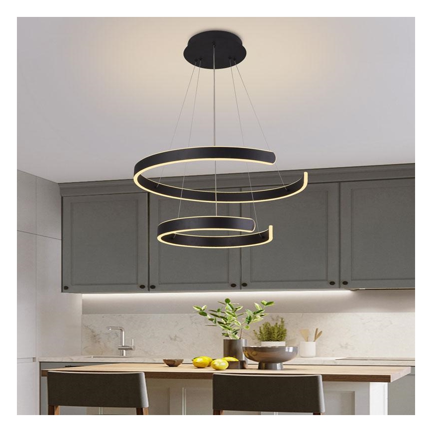 LED Żyrandol ściemnialny na lince LED/120W/230V 3000-6500K śr. 60 cm + zdalne sterowanie
