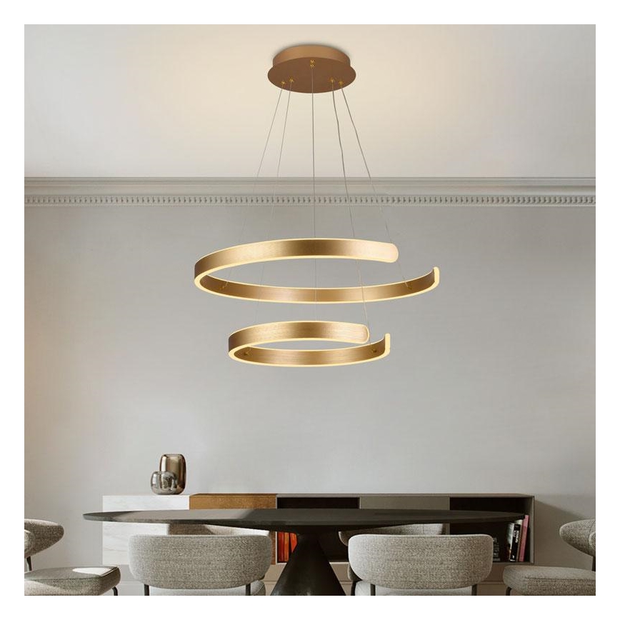 LED Żyrandol ściemnialny na lince LED/120W/230V 3000-6500K śr. 60 cm + zdalne sterowanie