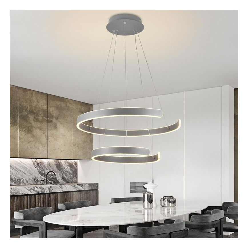 LED Żyrandol ściemnialny na lince LED/120W/230V 3000-6500K śr. 60 cm + zdalne sterowanie