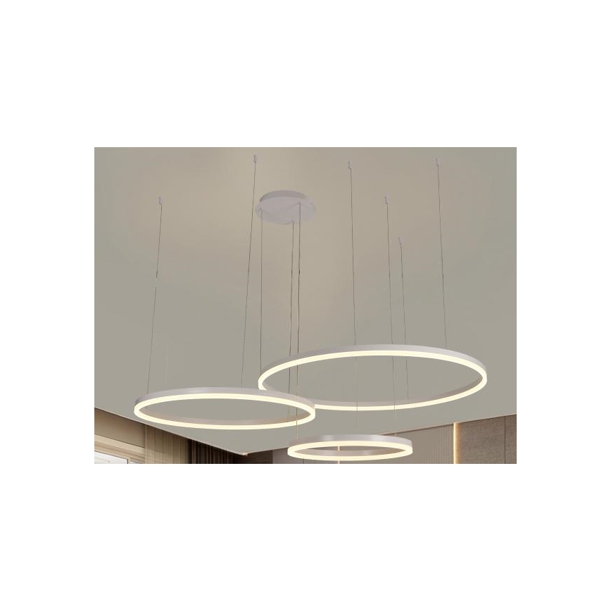 LED Żyrandol ściemnialny na lince LED/125W/230V 3000-6500K śr. 80 cm + zdalne sterowanie