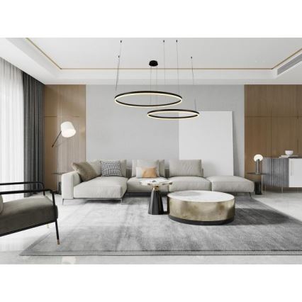 LED Żyrandol ściemnialny na lince LED/128W/230V 3000-6500K śr. 100 cm + zdalne sterowanie