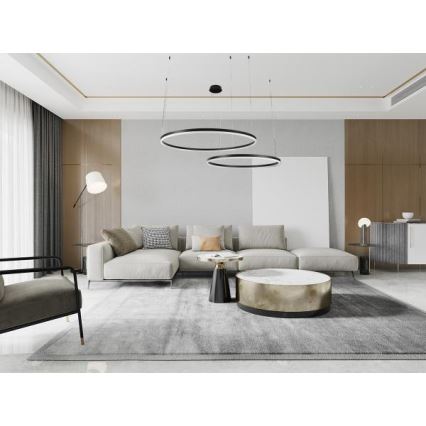 LED Żyrandol ściemnialny na lince LED/128W/230V 3000-6500K śr. 100 cm + zdalne sterowanie