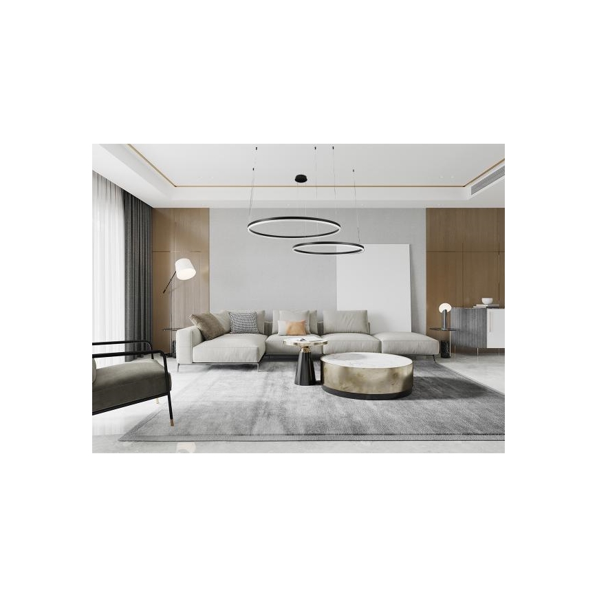 LED Żyrandol ściemnialny na lince LED/128W/230V 3000-6500K śr. 100 cm + zdalne sterowanie