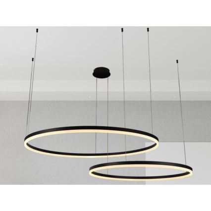 LED Żyrandol ściemnialny na lince LED/128W/230V 3000-6500K śr. 100 cm + zdalne sterowanie