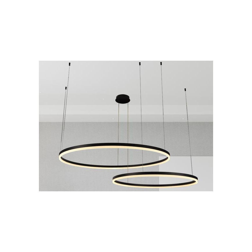 LED Żyrandol ściemnialny na lince LED/128W/230V 3000-6500K śr. 100 cm + zdalne sterowanie