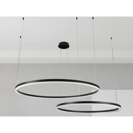 LED Żyrandol ściemnialny na lince LED/128W/230V 3000-6500K śr. 100 cm + zdalne sterowanie