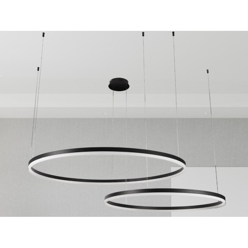 LED Żyrandol ściemnialny na lince LED/128W/230V 3000-6500K śr. 100 cm + zdalne sterowanie