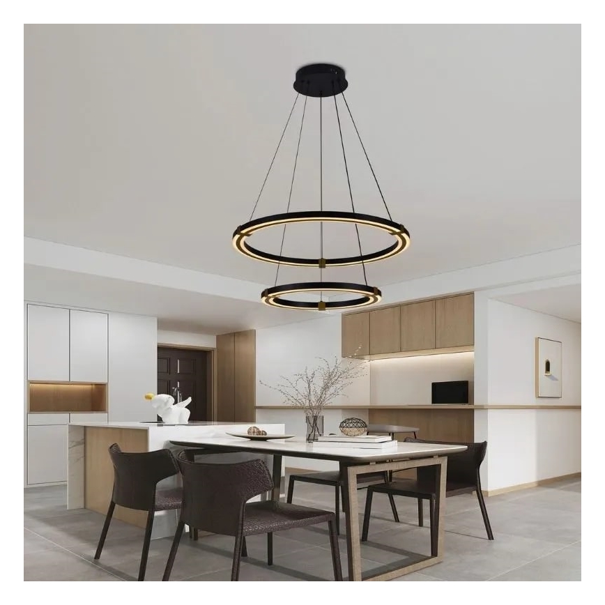 LED Żyrandol ściemnialny na lince LED/130W/230V 3000-6500K + pilot zdalnego sterowania
