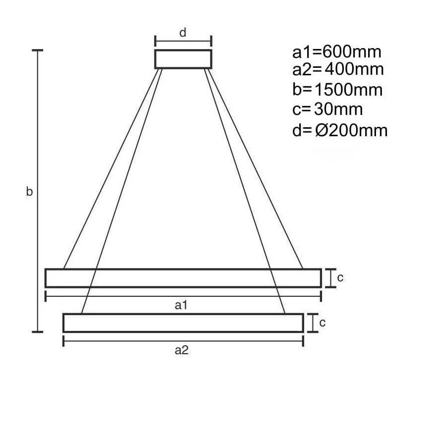 LED Żyrandol ściemnialny na lince LED/130W/230V 3000-6500K + pilot zdalnego sterowania