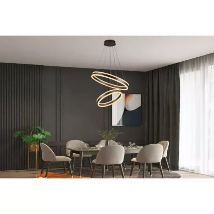LED Żyrandol ściemnialny na lince LED/135W/230V 3000-6500K + pilot zdalnego sterowania