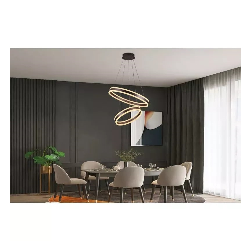 LED Żyrandol ściemnialny na lince LED/135W/230V 3000-6500K + pilot zdalnego sterowania
