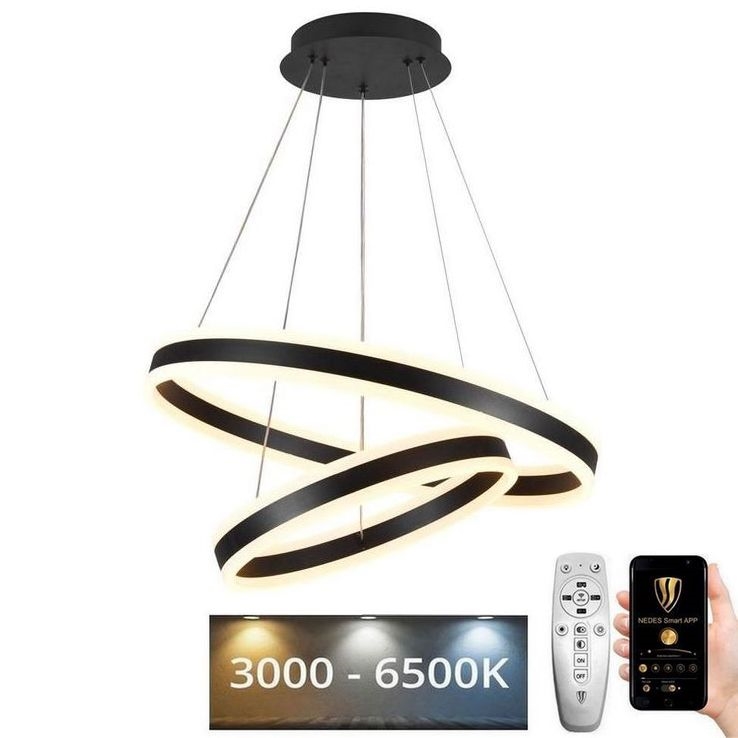 LED Żyrandol ściemnialny na lince LED/135W/230V 3000-6500K śr. 60 cm + zdalne sterowanie