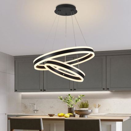 LED Żyrandol ściemnialny na lince LED/135W/230V 3000-6500K śr. 60 cm + zdalne sterowanie