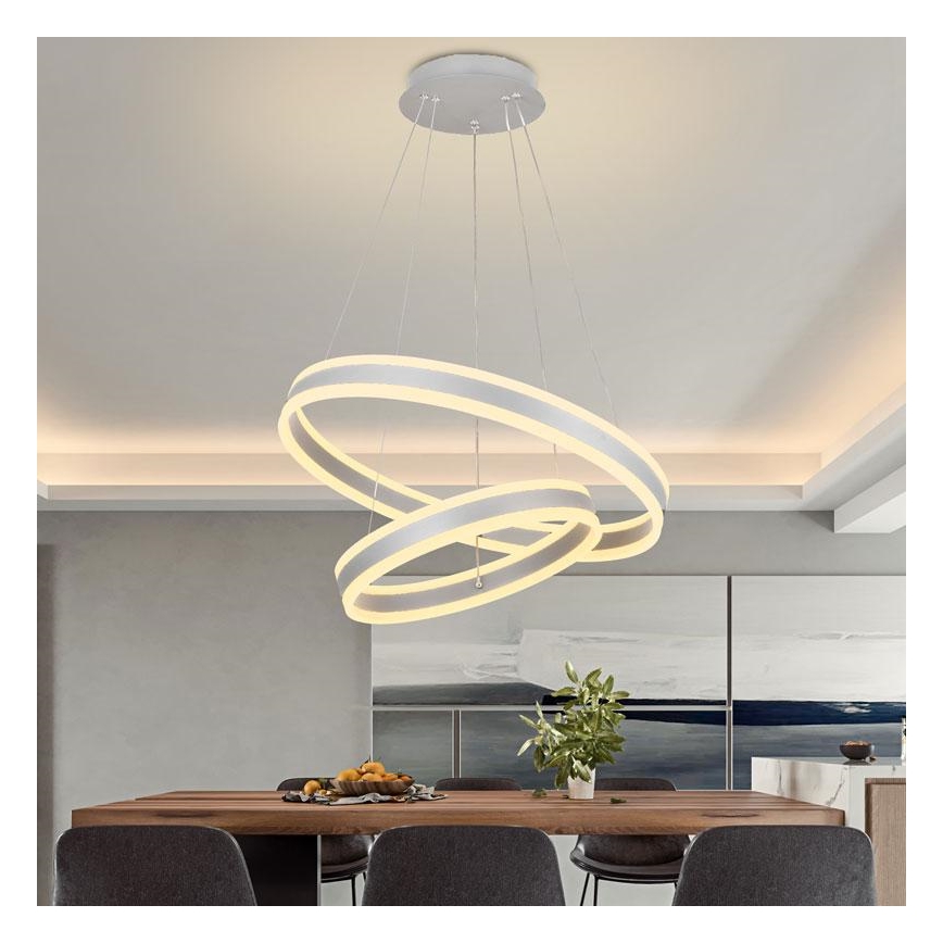 LED Żyrandol ściemnialny na lince LED/135W/230V 3000-6500K śr. 60 cm + zdalne sterowanie