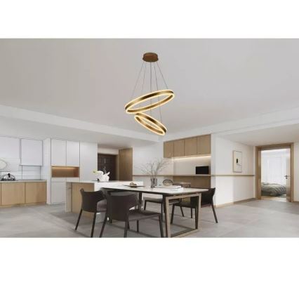 LED Żyrandol ściemnialny na lince LED/135W/230V 3000-6500K śr. 60 cm + zdalne sterowanie