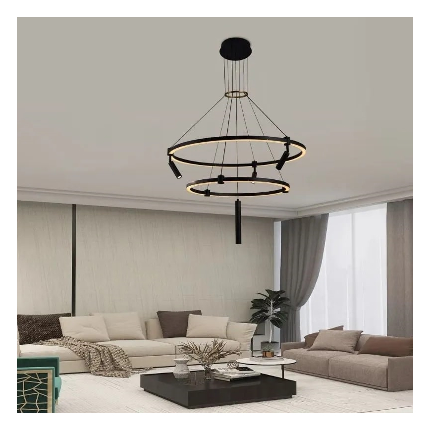 LED Żyrandol ściemnialny na lince LED/140W/230V 3000-6500K + pilot zdalnego sterowania