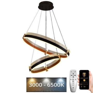 LED Żyrandol ściemnialny na lince LED/140W/230V 3000-6500K śr. 60 cm + zdalne sterowanie