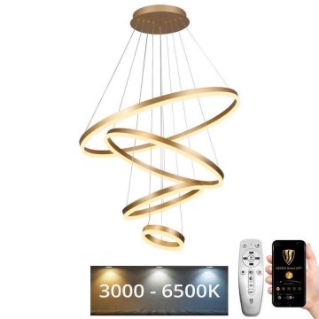 LED Żyrandol ściemnialny na lince LED/165W/230V 3000-6500K śr. 80 cm + zdalne sterowanie